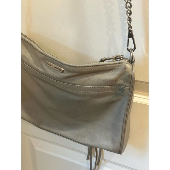 REBECCA MINKOFF BIG MAC Gray  leather / silver hardware   Crossbody/clutch purse - Picture 8 of 16
